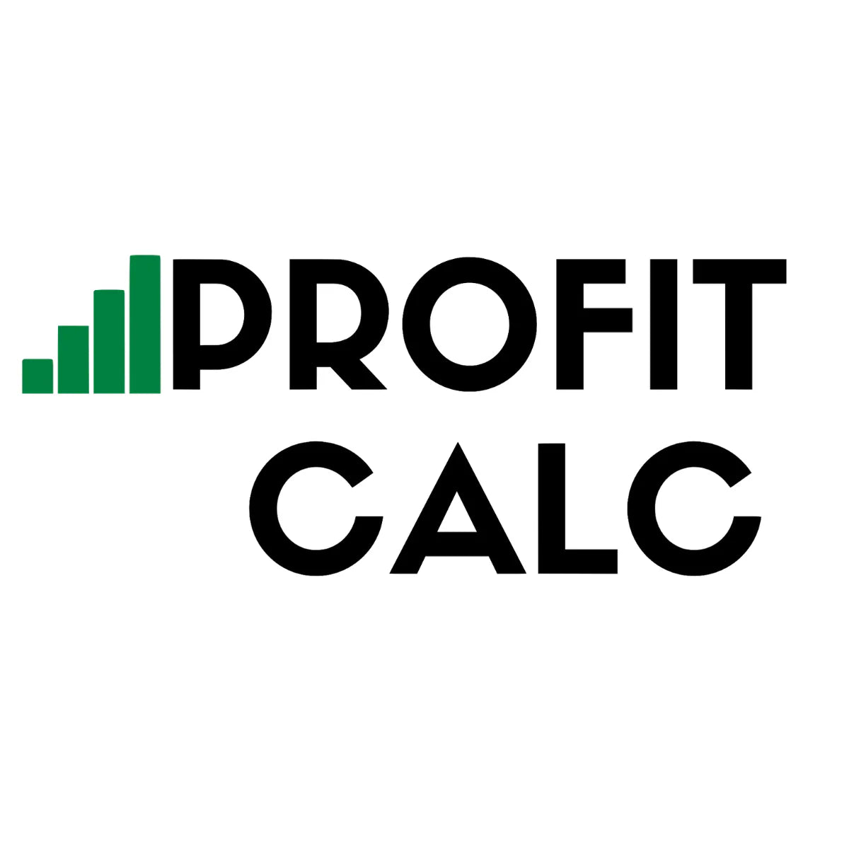 Profit Calc logo with a green bar graph icon on a white background