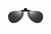 Sunglasses with a clip-on design on a white background