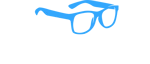 Blue sunglasses with a clear background